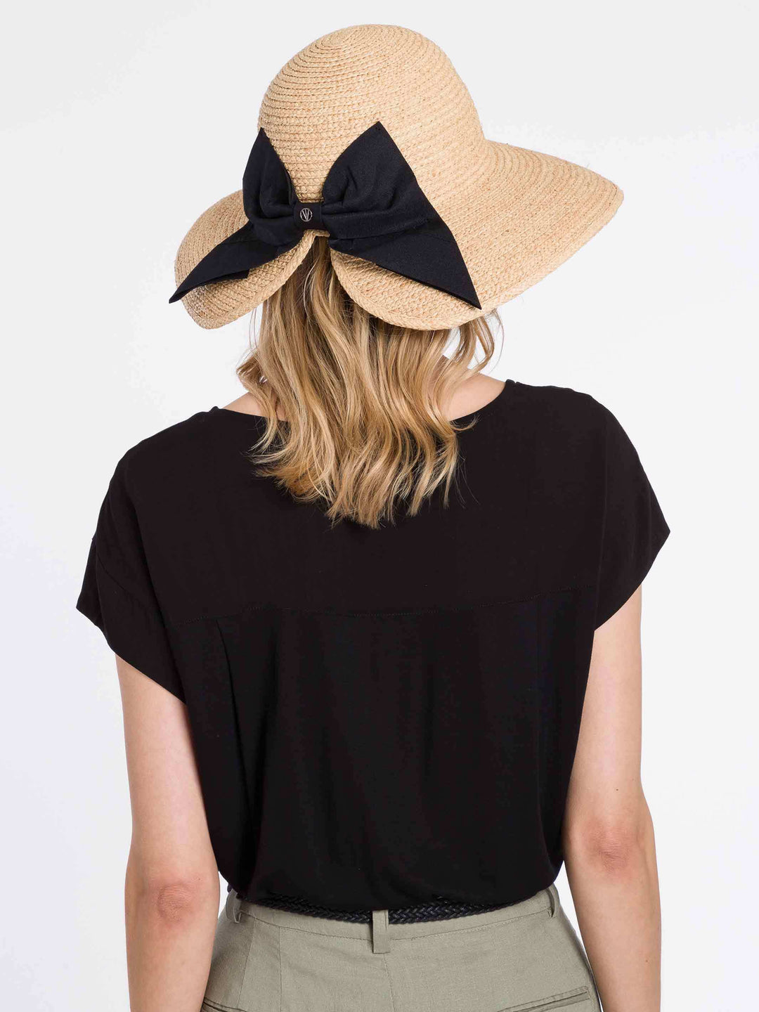 Stylischer Loevenich Strohhut mit großer Schleife