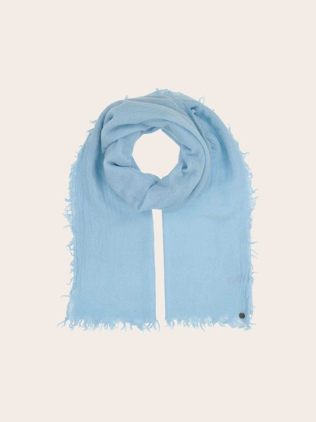 Einfarbige Wollstola mit Fransen