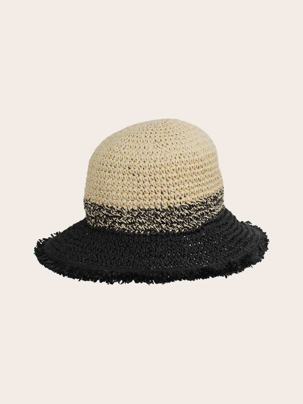 Zweifarbiger Loevenich Glockenhut mit ausgefransten Kanten