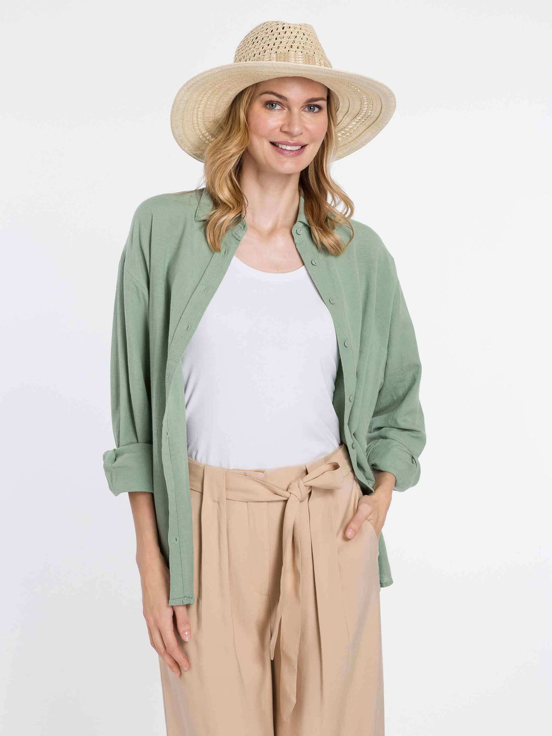 Loevenich Fedora mit Hutband aus Stroh