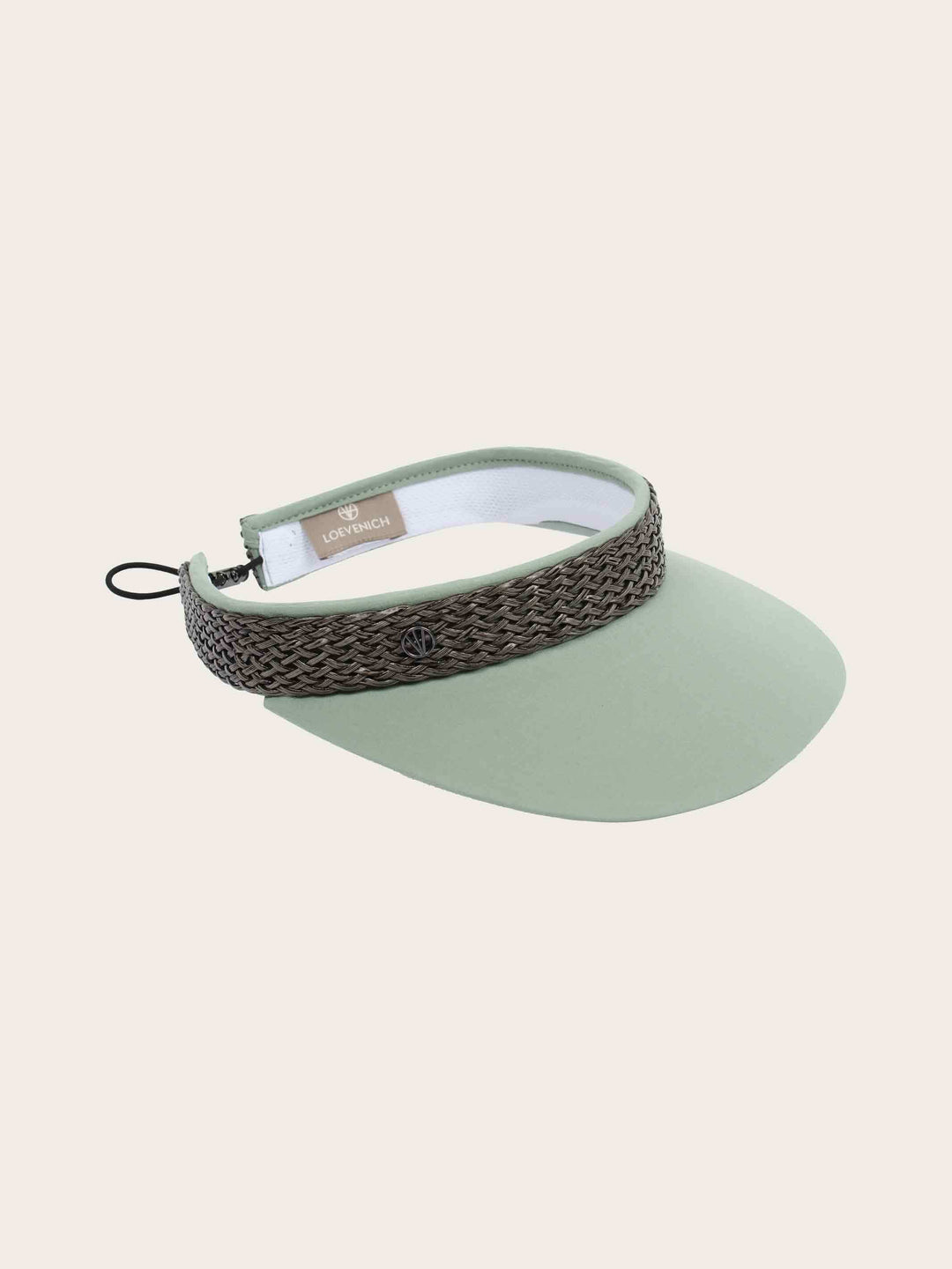Loevenich Visor aus Baumwolle mit geflochtenem Kunstlederband