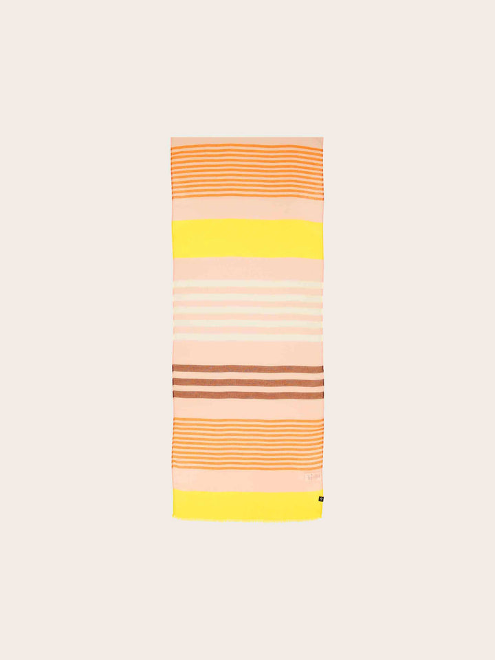 Sustainability Collection - Schal im bunten Streifen-Design