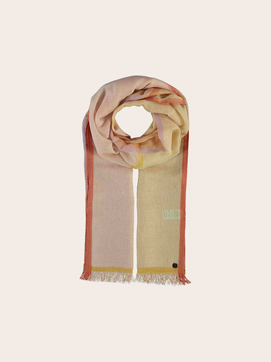 Schal mit Colour Blocking in Leinenmischung