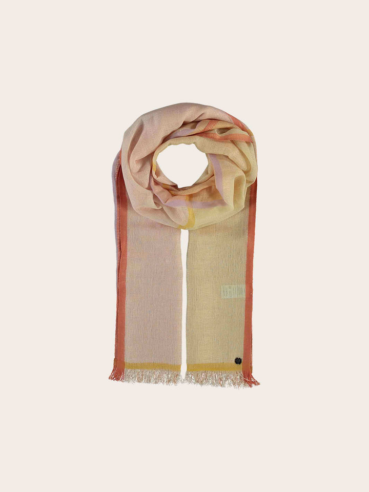 Schal mit Colour Blocking in Leinenmischung