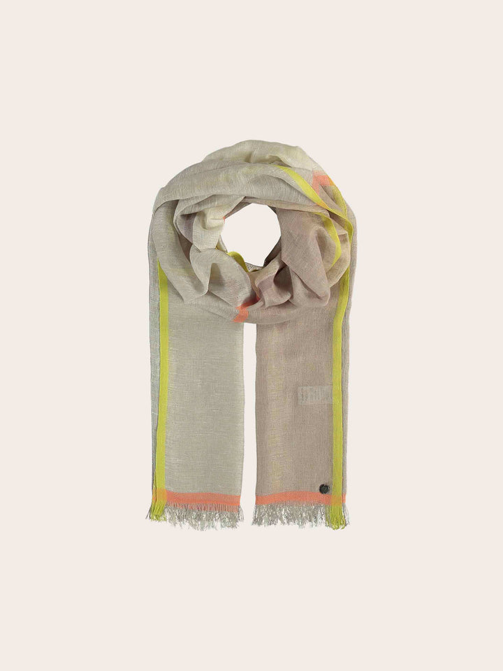 Schal mit Colour Blocking in Leinenmischung