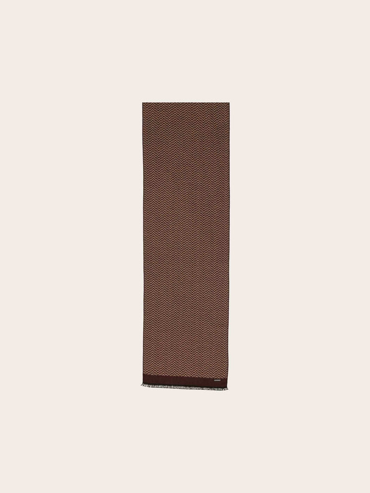 bugatti Schal mit geometrischem Design und farblich abgesetzem Rand