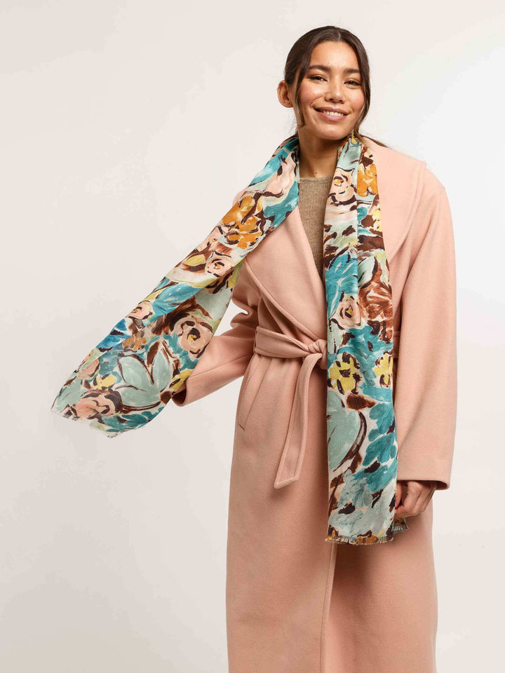 Sustainability Edition - Schal mit Blumen-Print aus Viskose