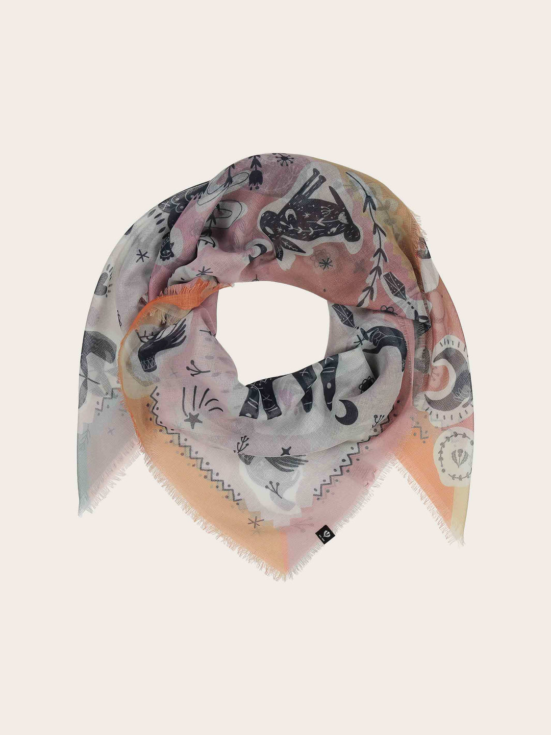 Tuch mit mystischen Motiven