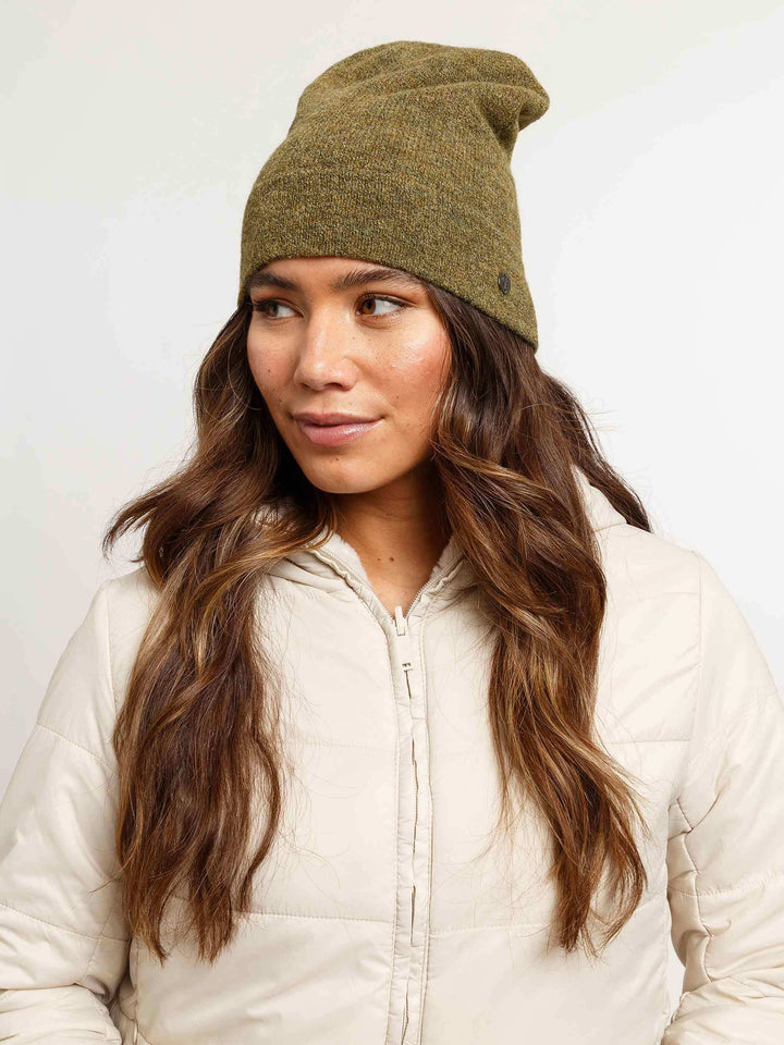 Einfarbige Strick-Beanie in Wollmischung