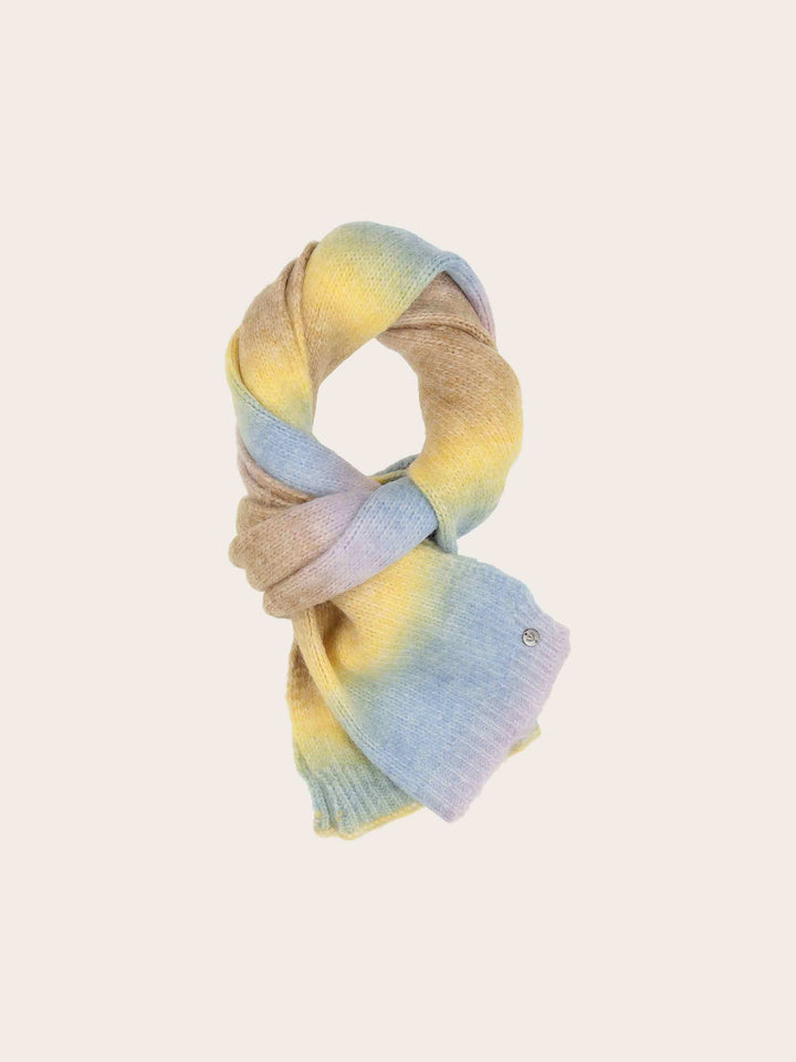 Regenbogen-Strickschal mit Farbverlauf