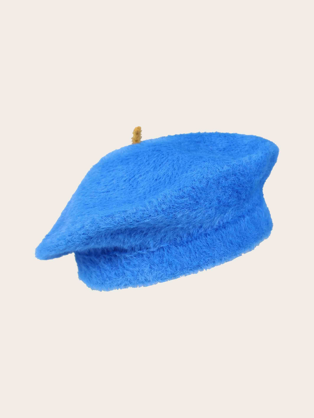 Kuscheliges Cashmink-Béret mit farblich abgesetzter Spitze