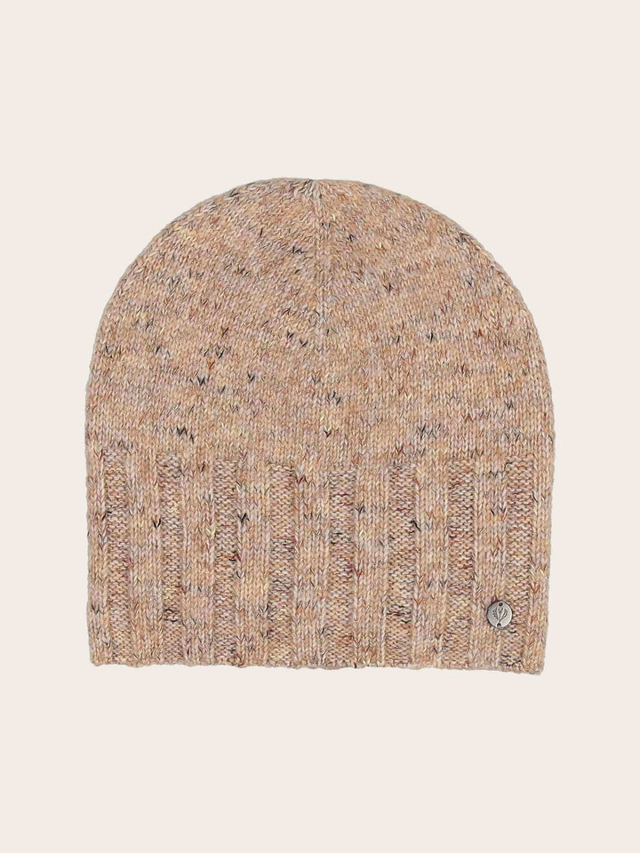 Melierte Strickmütze mit Glitzer