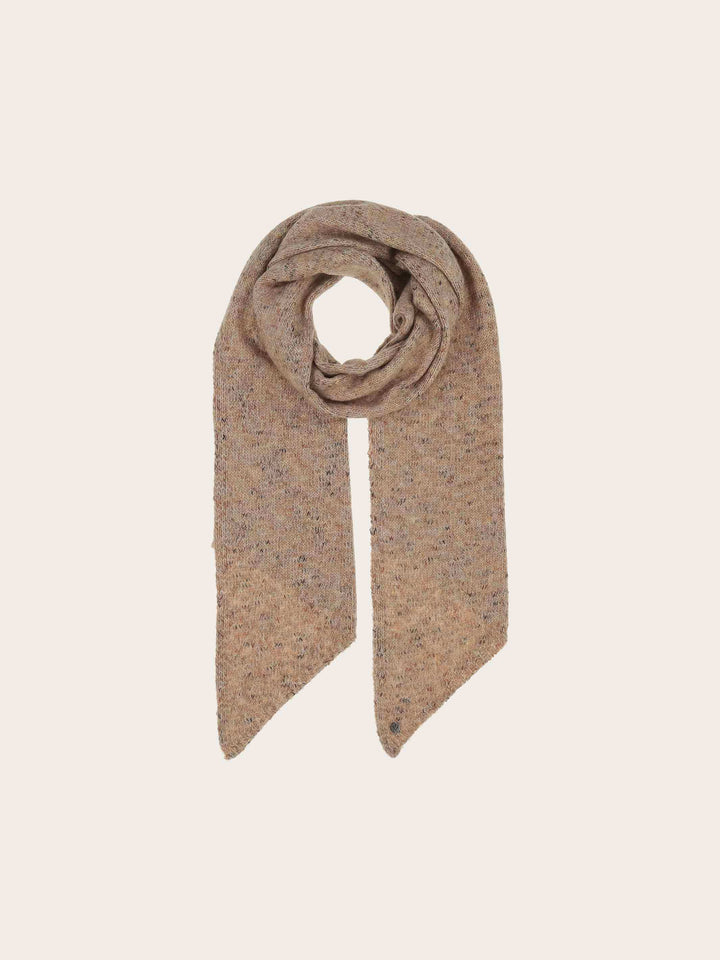 Melierter Strickschal mit Glitzer im Bias Cut