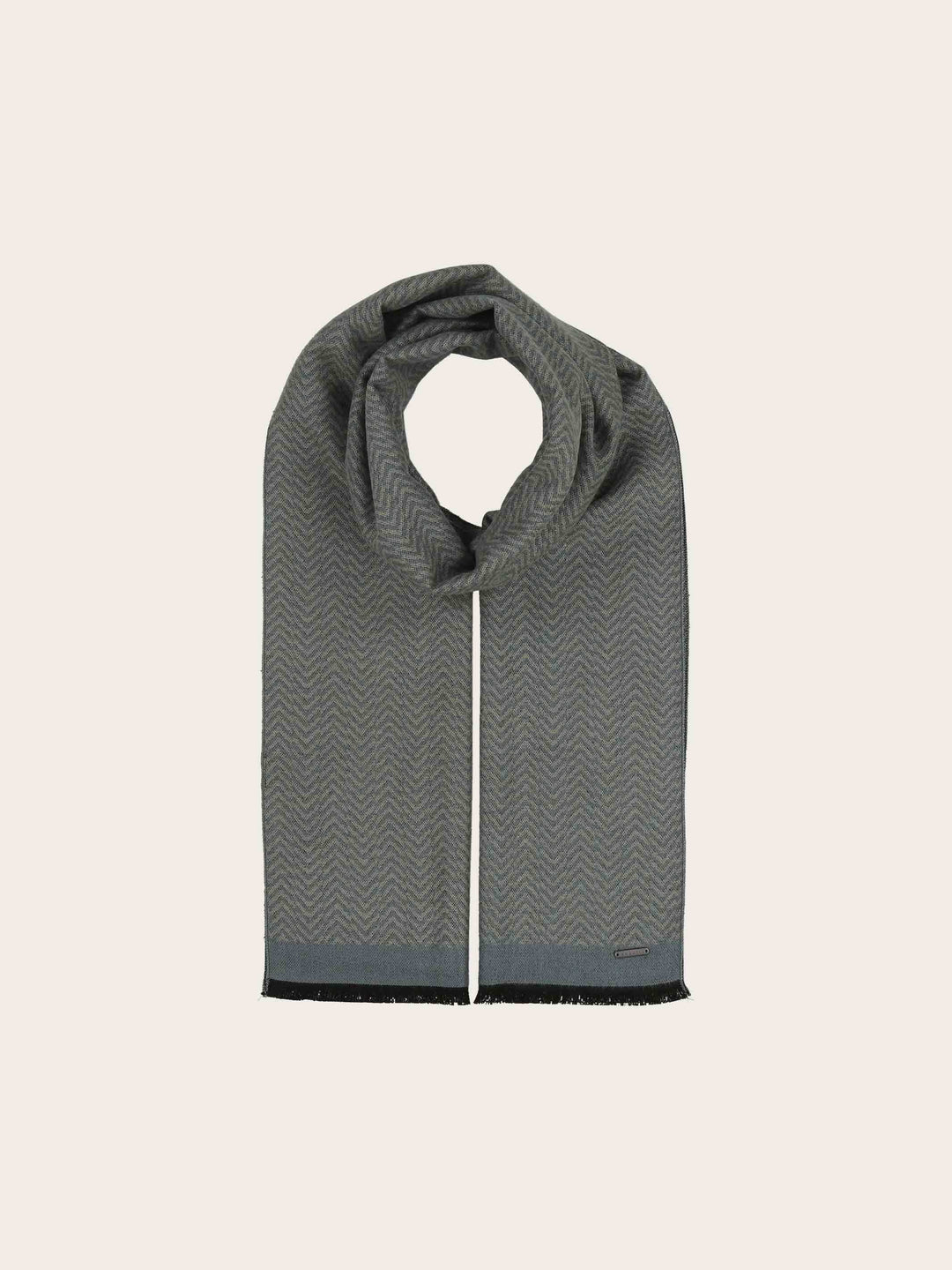 bugatti Schal mit geometrischem Design und farblich abgesetzem Rand