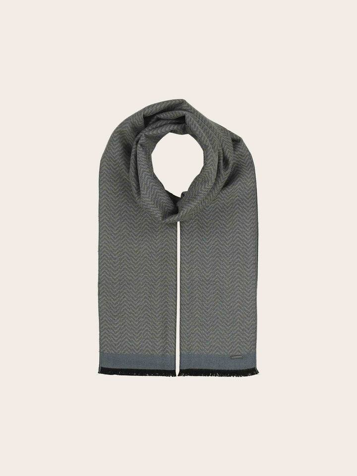 bugatti Schal mit geometrischem Design und farblich abgesetzem Rand