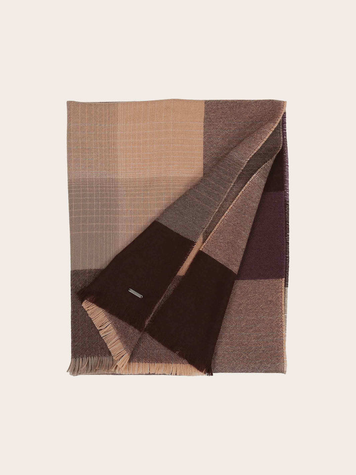 Ton-in-Ton bugatti Schal mit Karomuster