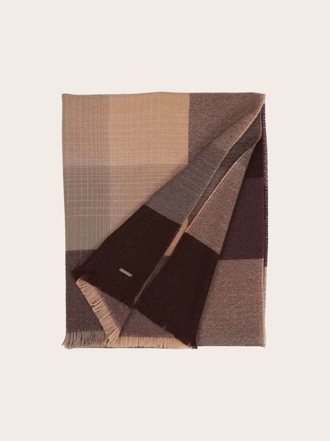 Ton-in-Ton bugatti Schal mit Karomuster