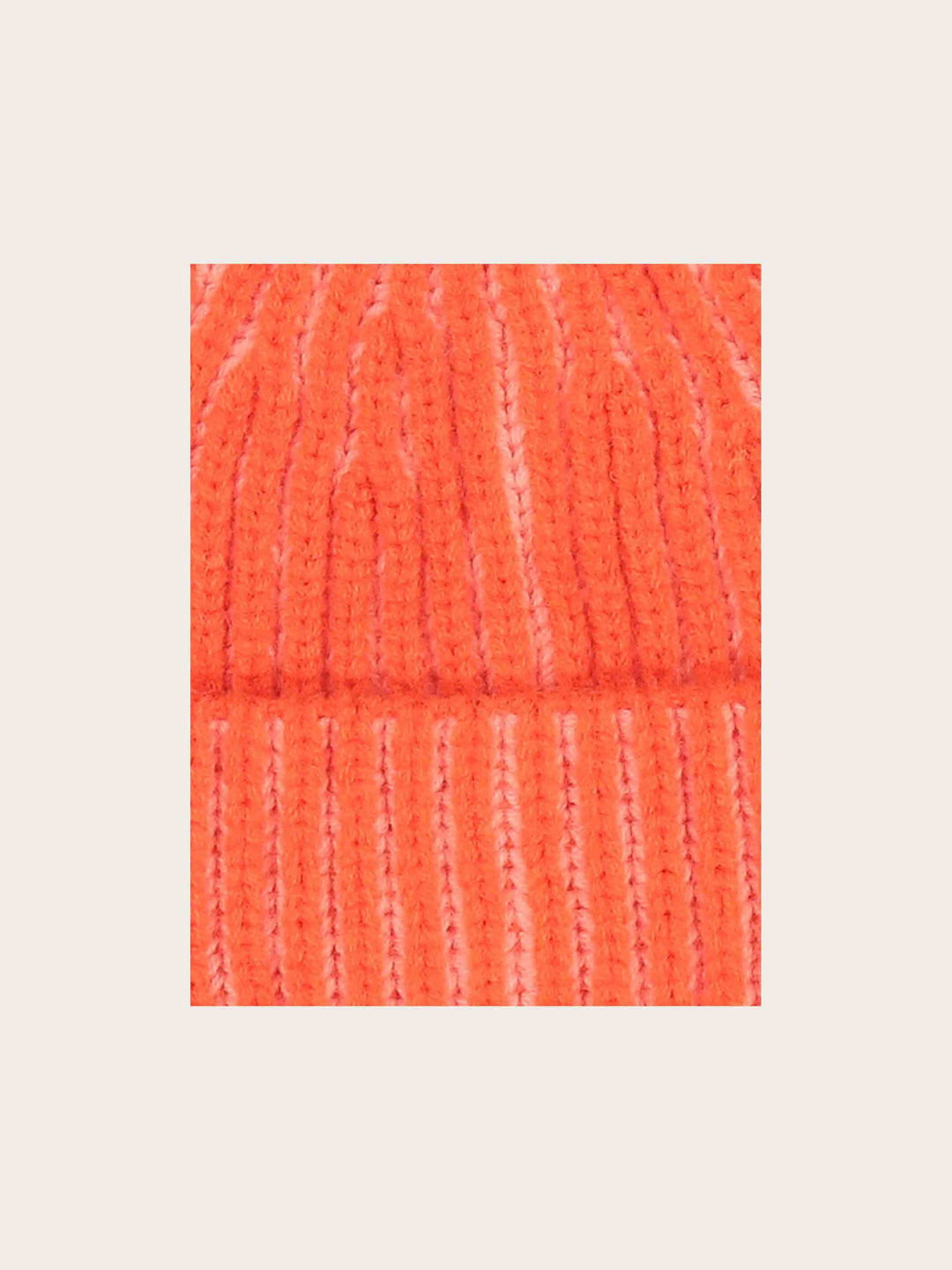 Gerippte Strickmütze mit Two-Tone-Effekt in Wollmischung