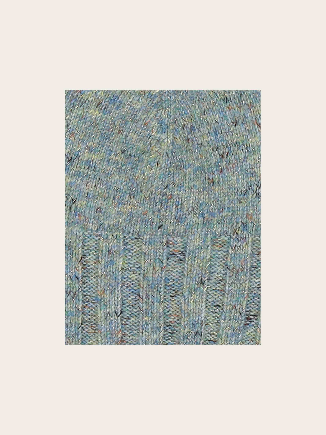 Melierte Strickmütze mit Glitzer
