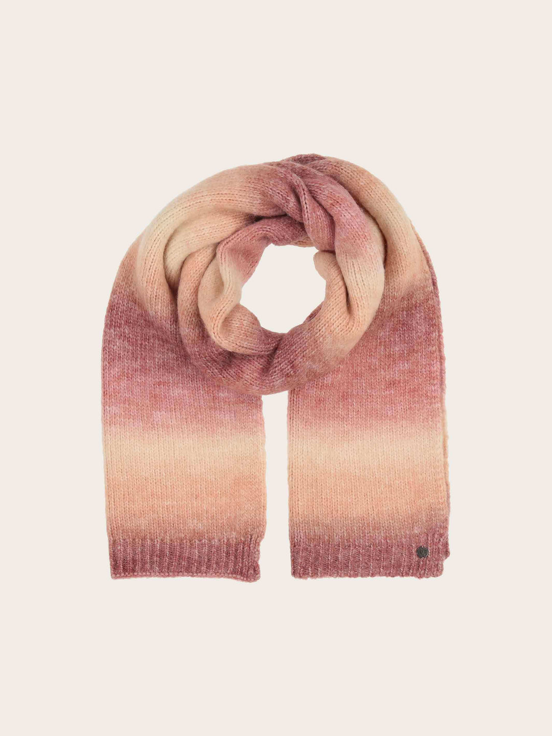 Regenbogen-Strickschal mit Farbverlauf