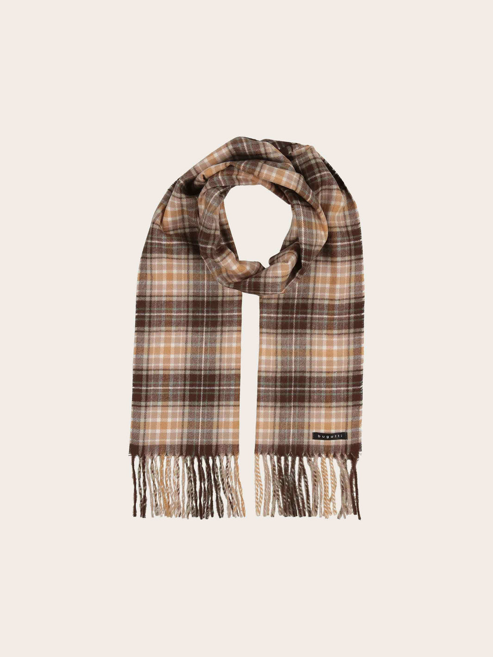 bugatti Cashminkschal mit Karomuster