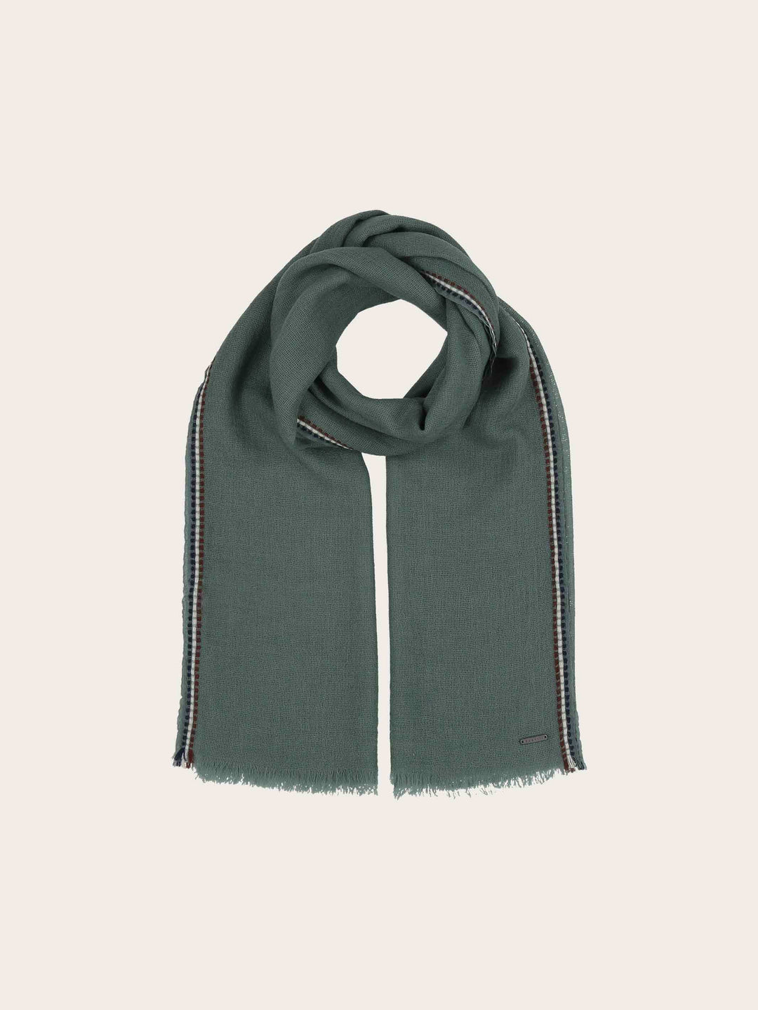 Leichter bugatti Schal mit bugatti-Flag-Rand