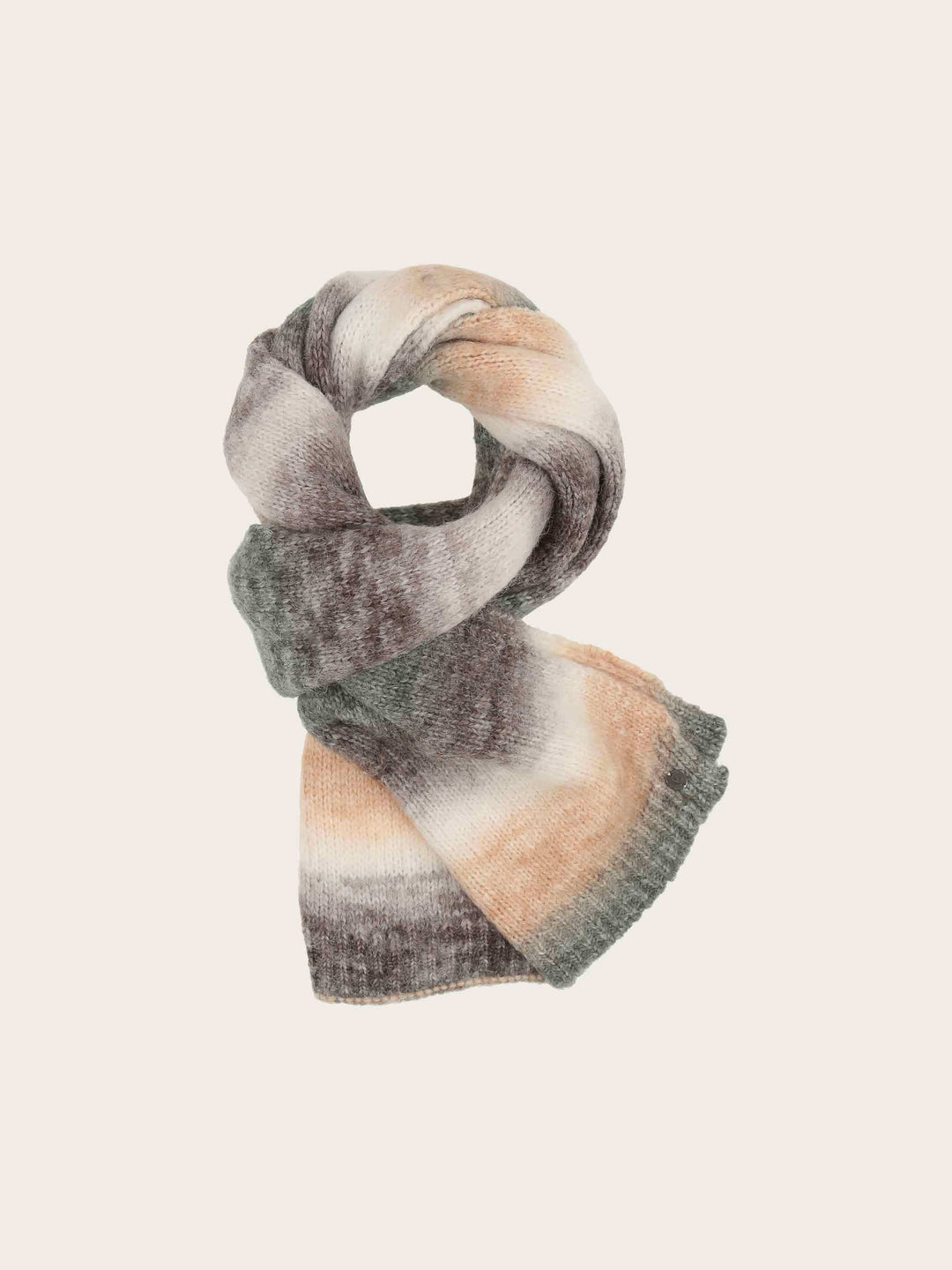 Regenbogen-Strickschal mit Farbverlauf