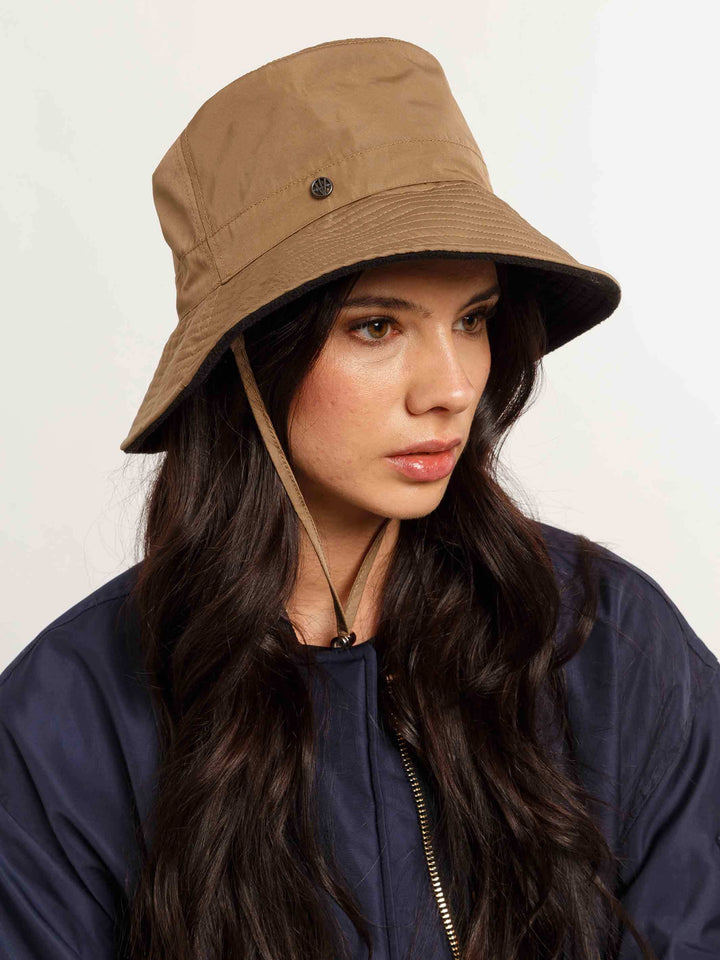 Warmer Loevenich Regen Bucket Hat mit Kinnband