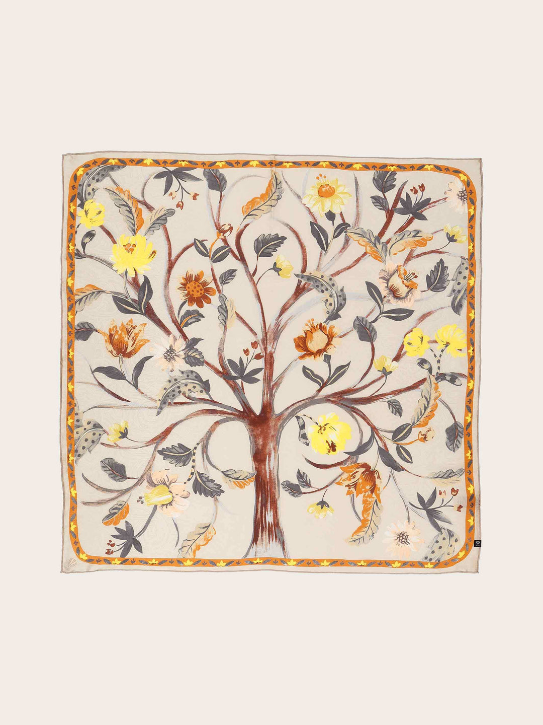 Seidentuch mit Lebensbaum-Print