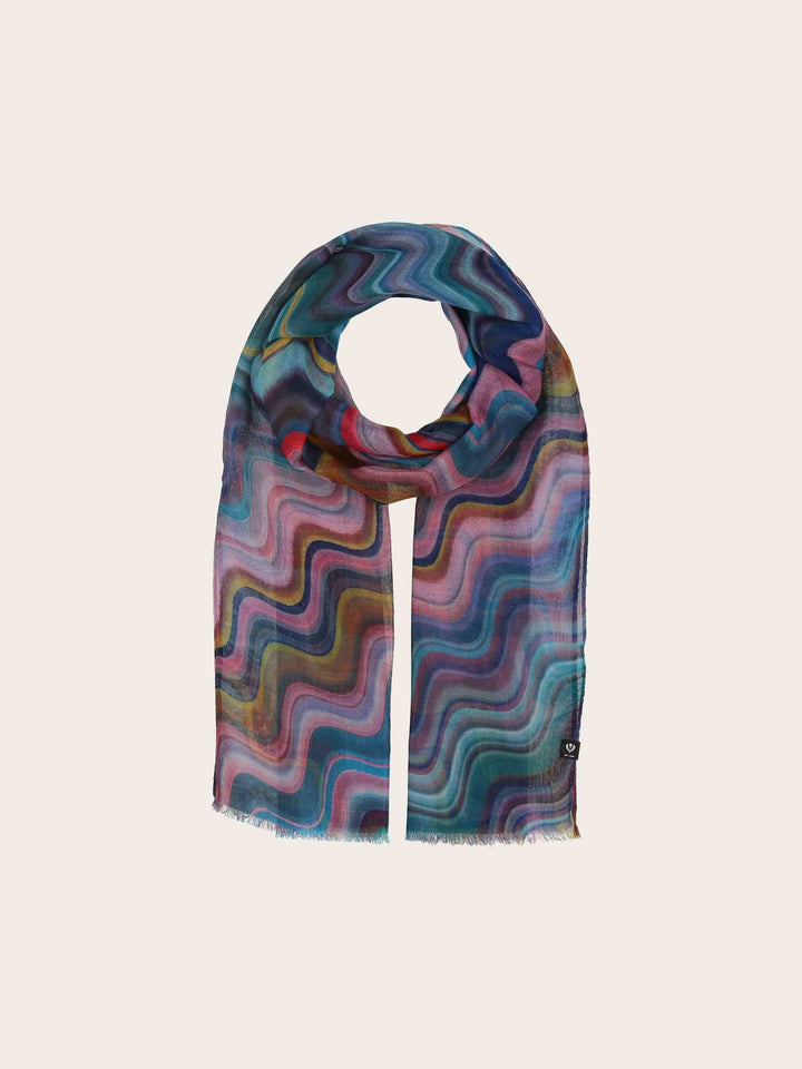 Sustainability Edition - Leichter Schal mit Wellen-Print