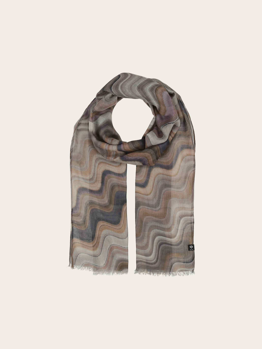 Sustainability Edition - Leichter Schal mit Wellen-Print