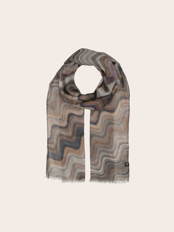 Sustainability Edition - Leichter Schal mit Wellen-Print