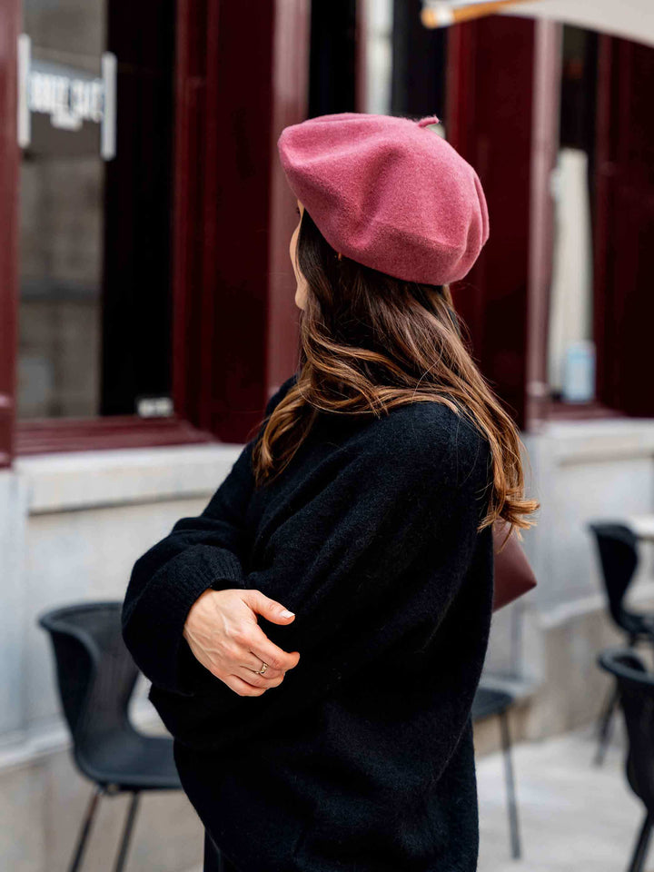 Klassische Loevenich Baskenmütze aus reiner Wolle