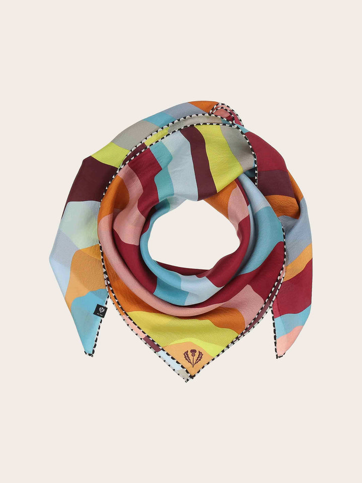 Seidenkrepp-Tuch im Wellen-Design