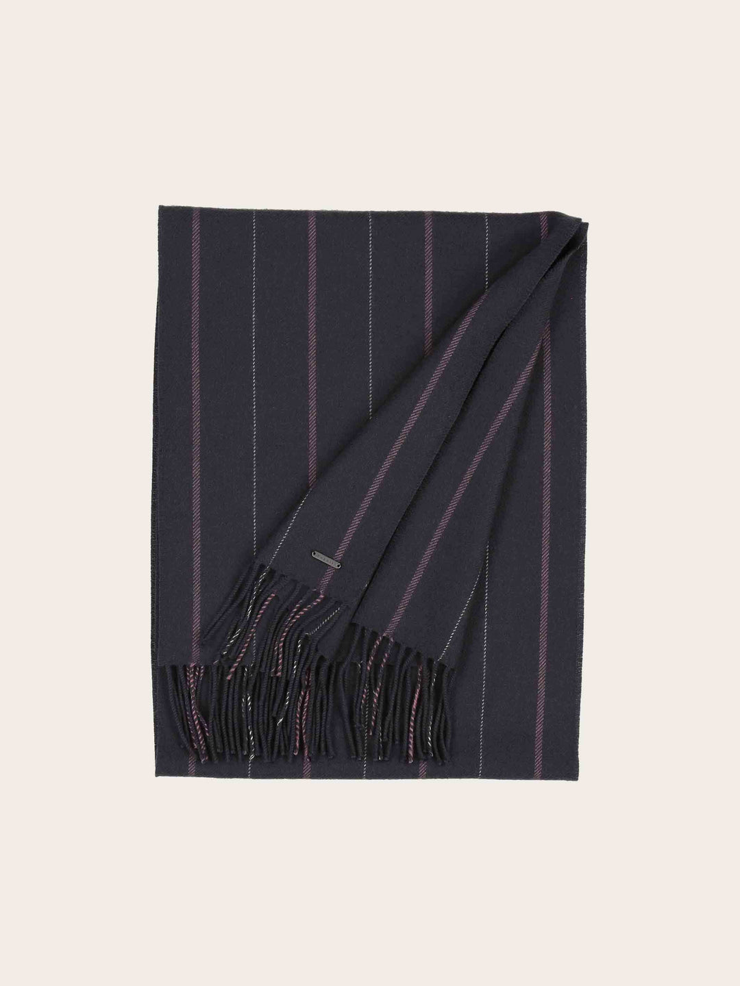 Einfarbiger bugatti Schal mit feinen farblichen Streifen