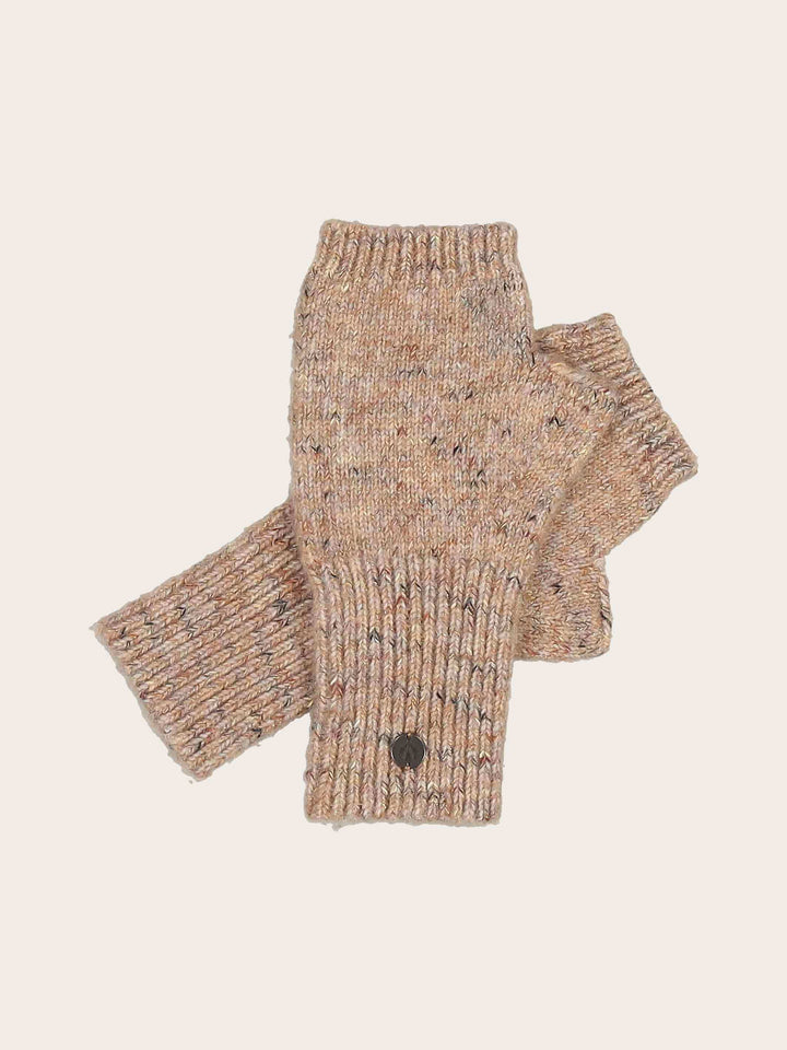 Gestrickte Stulpen mit Glitzer-Effekt