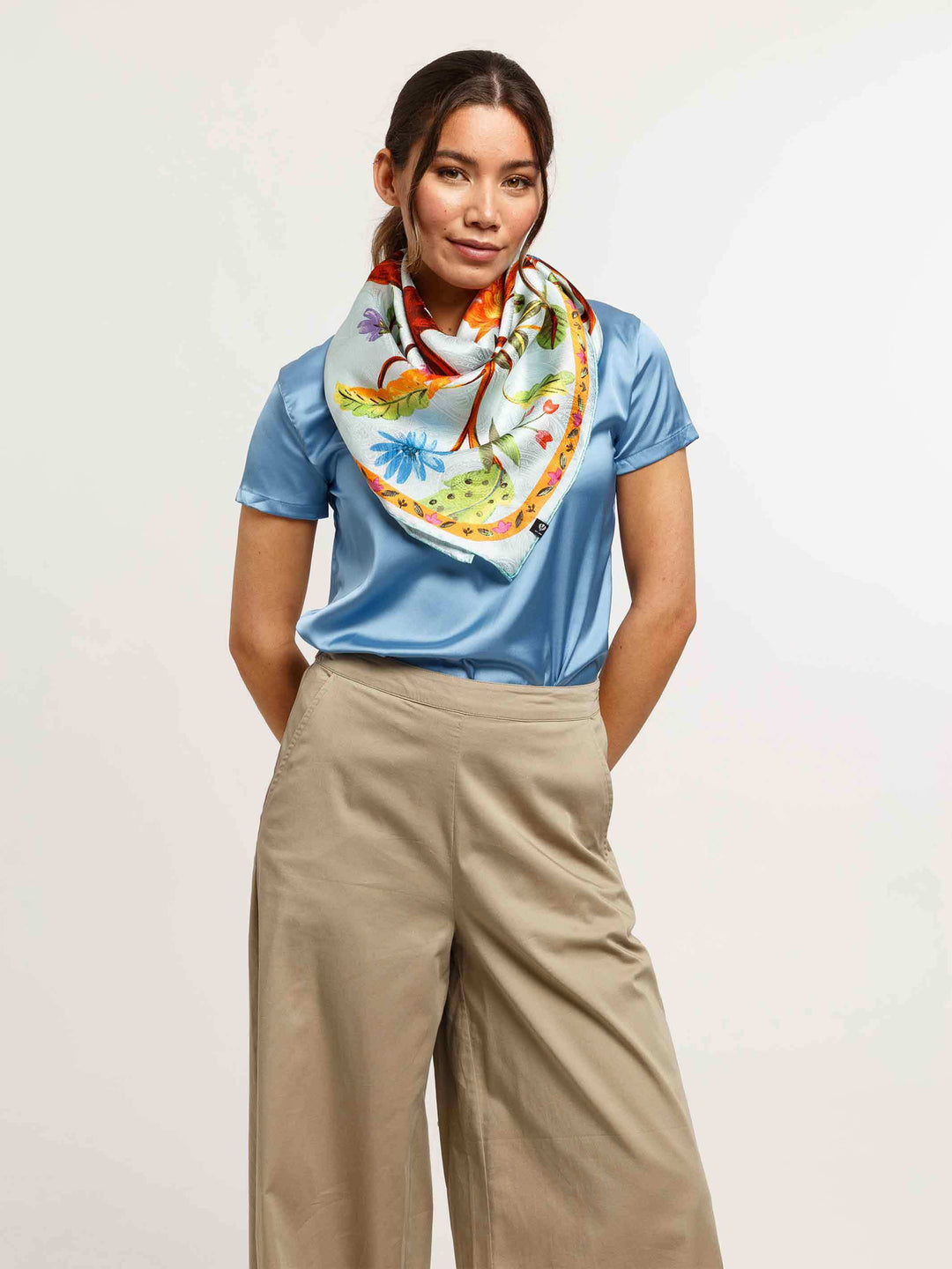 Seidentuch mit Lebensbaum-Print