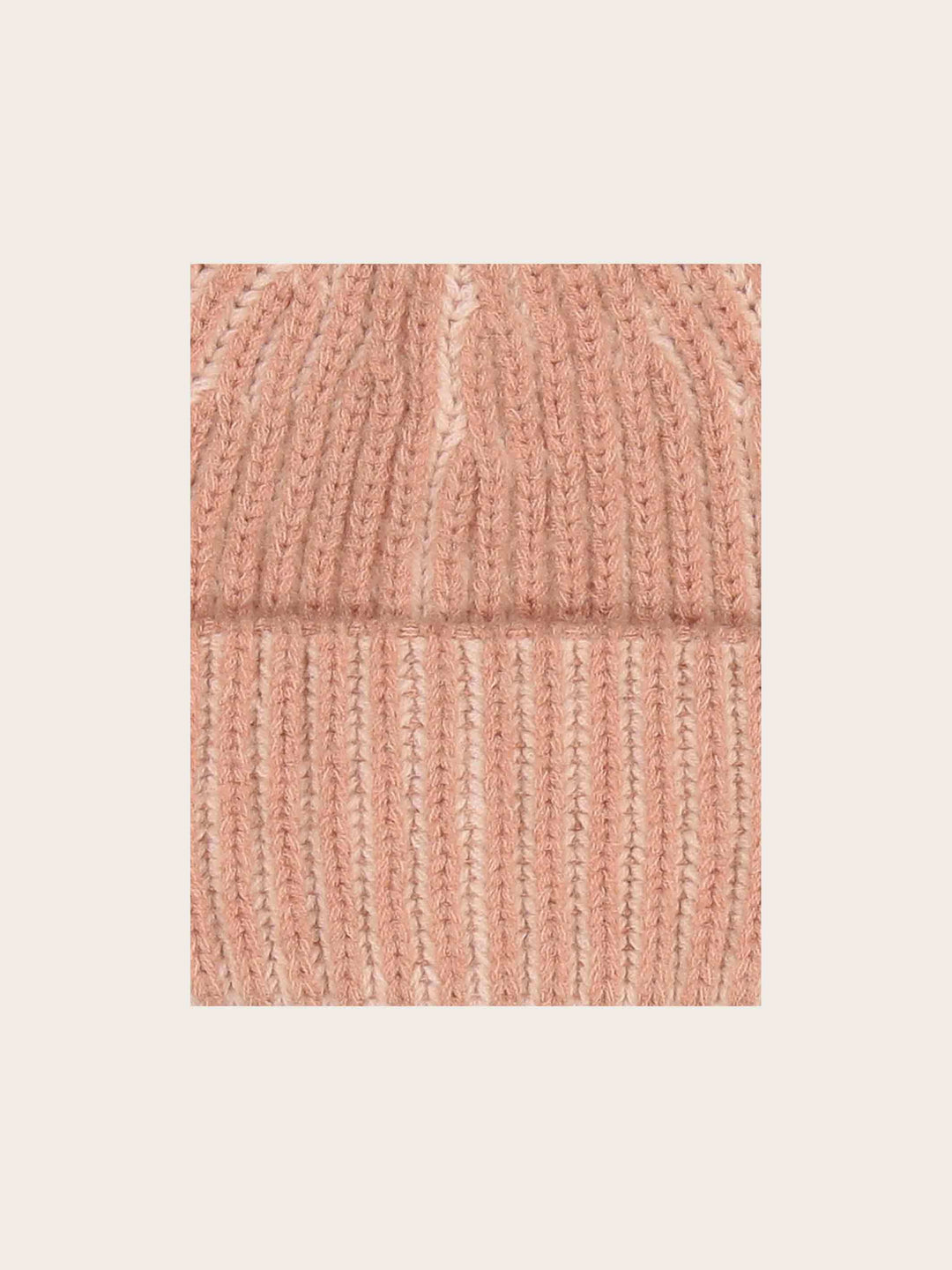Gerippte Strickmütze mit Two-Tone-Effekt in Wollmischung