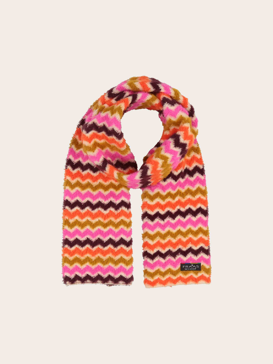 Cashmink-Schal im Retro-Zickzack-Design