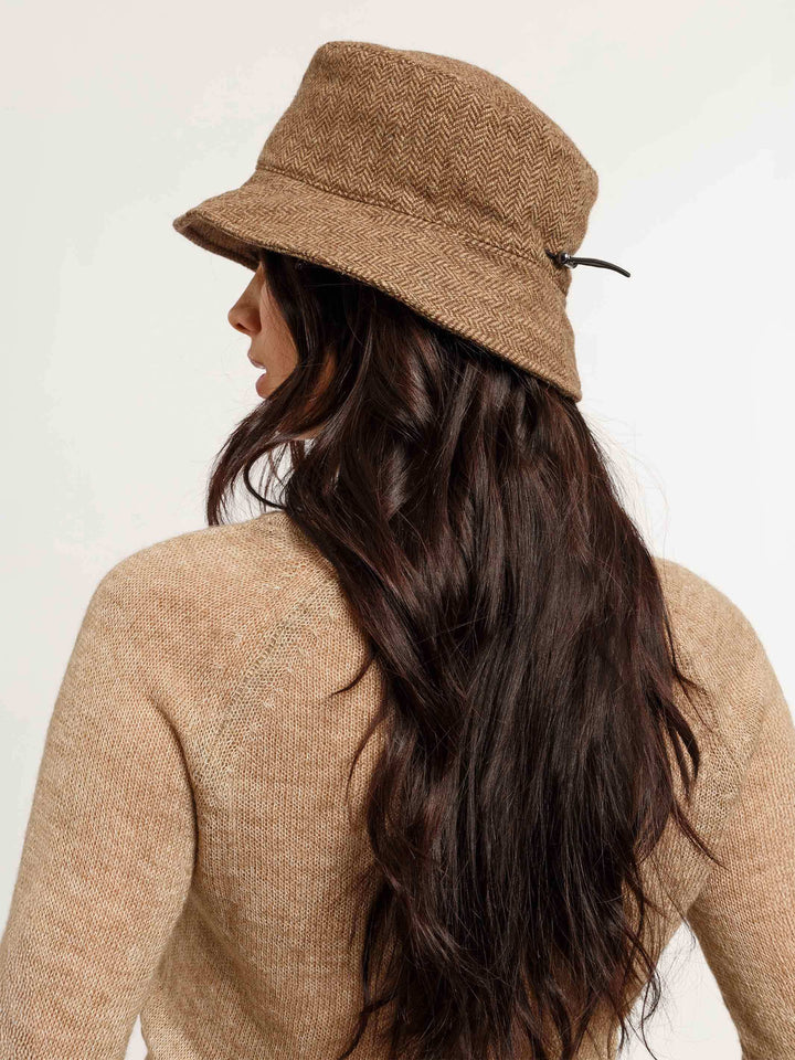 Gefütterter Loevenich Bucket Hat mit Fischgrät-Design