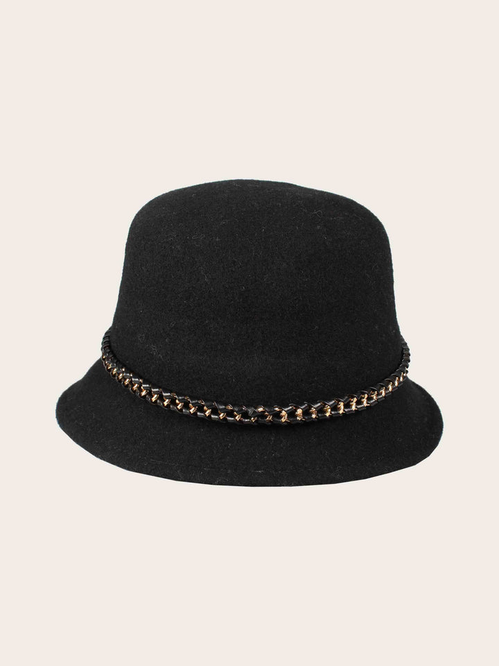 Loevenich Glockenhut aus Wollmischung mit Kettenbandbesatz