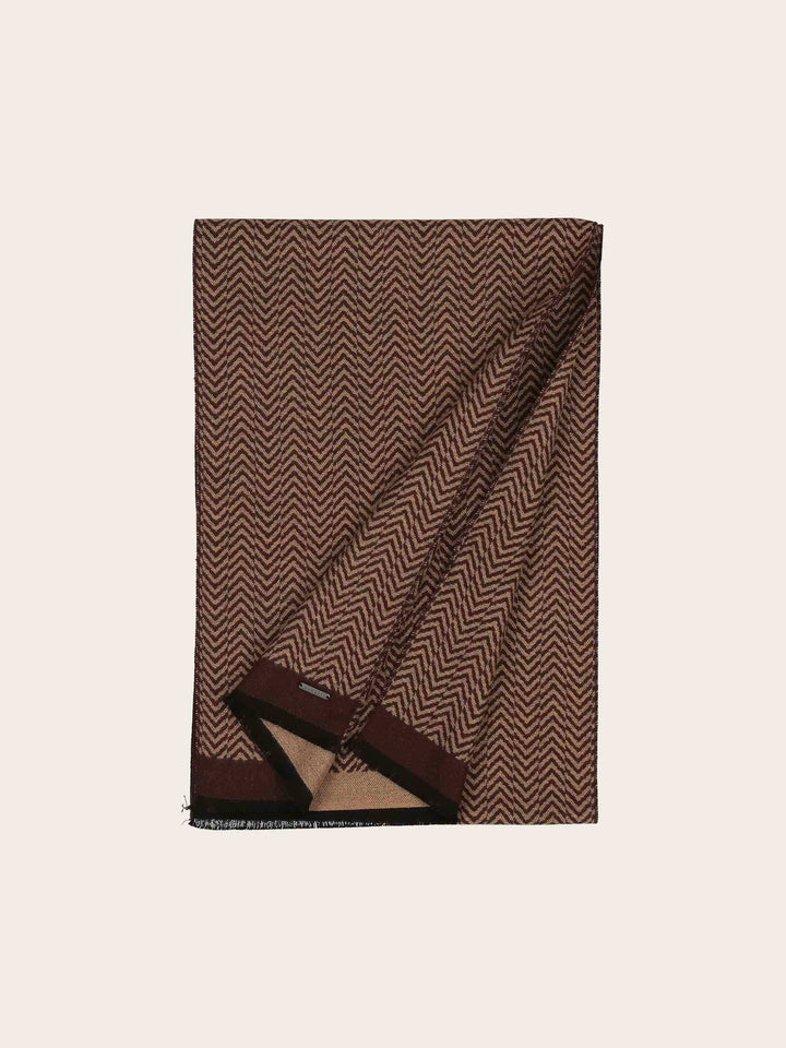 bugatti Schal mit geometrischem Design und farblich abgesetzem Rand