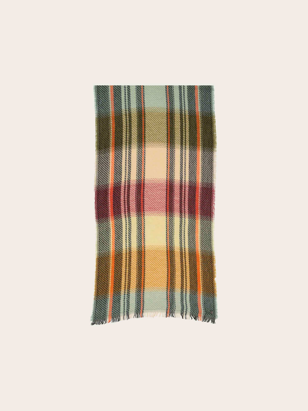 Gestreifter Schal im Retro-Design mit Wollanteil