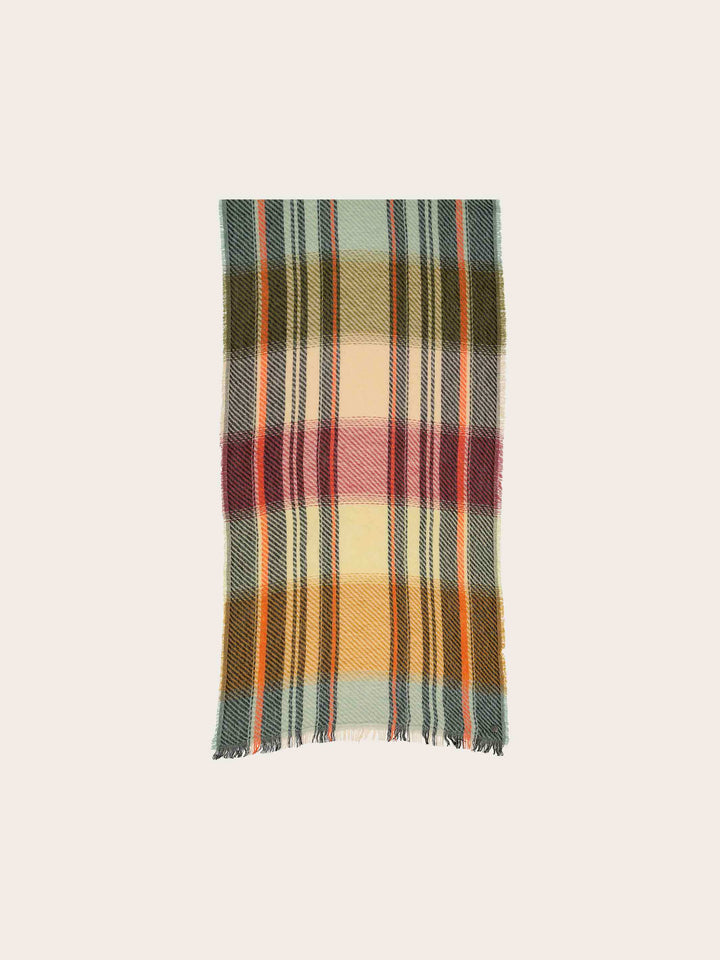 Gestreifter Schal im Retro-Design mit Wollanteil