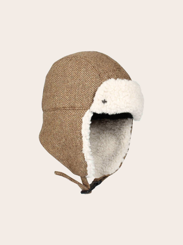 Loevenich Fliegermütze mit Ohrenklappen mit Fischgrät-Design