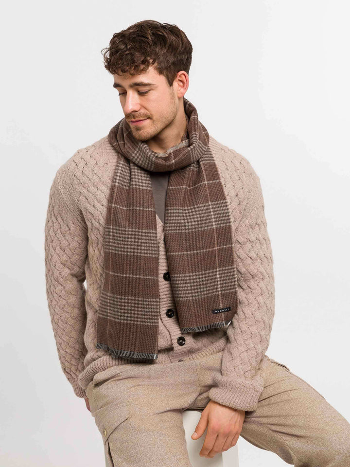 bugatti Doubleface-Schal mit Glencheck-Karo