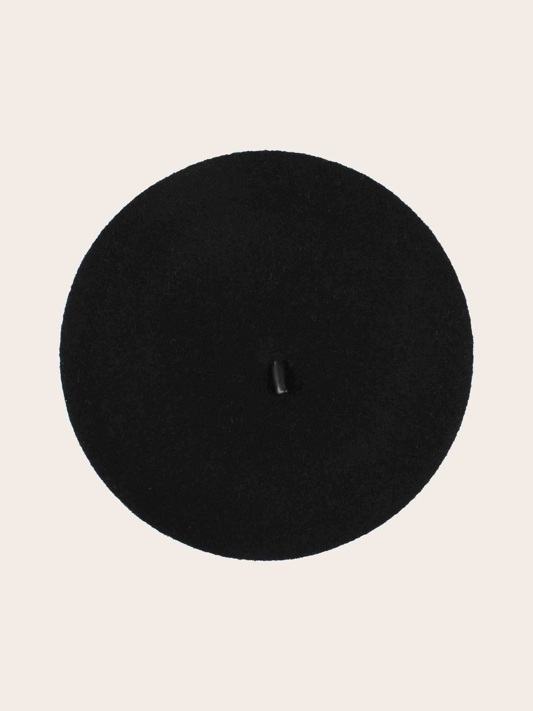 Loevenich Baskenmütze aus reiner Wolle mit Kunstlederband