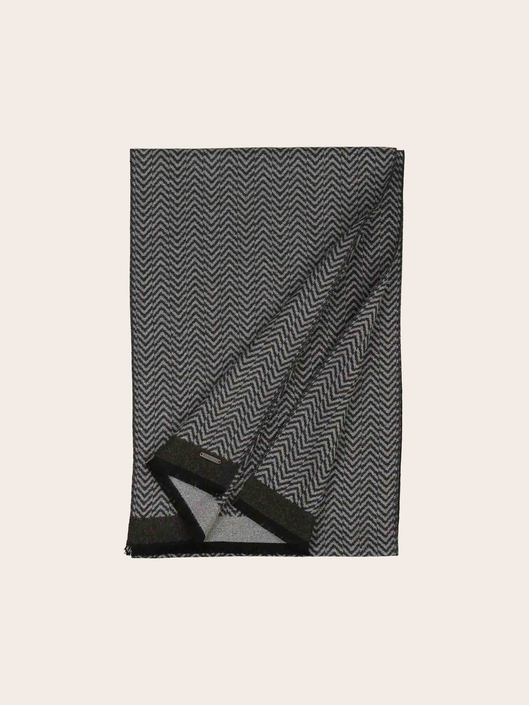 bugatti Schal mit geometrischem Design und farblich abgesetzem Rand