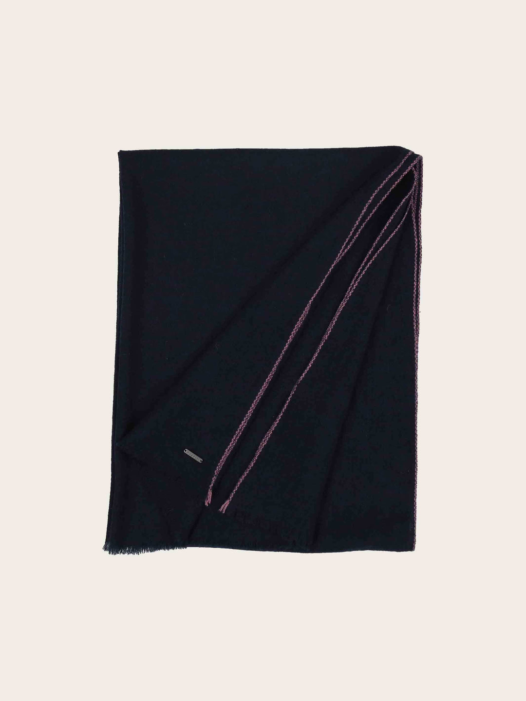 Hochwertiger einfarbiger bugatti Schal mit farbiger Applikation