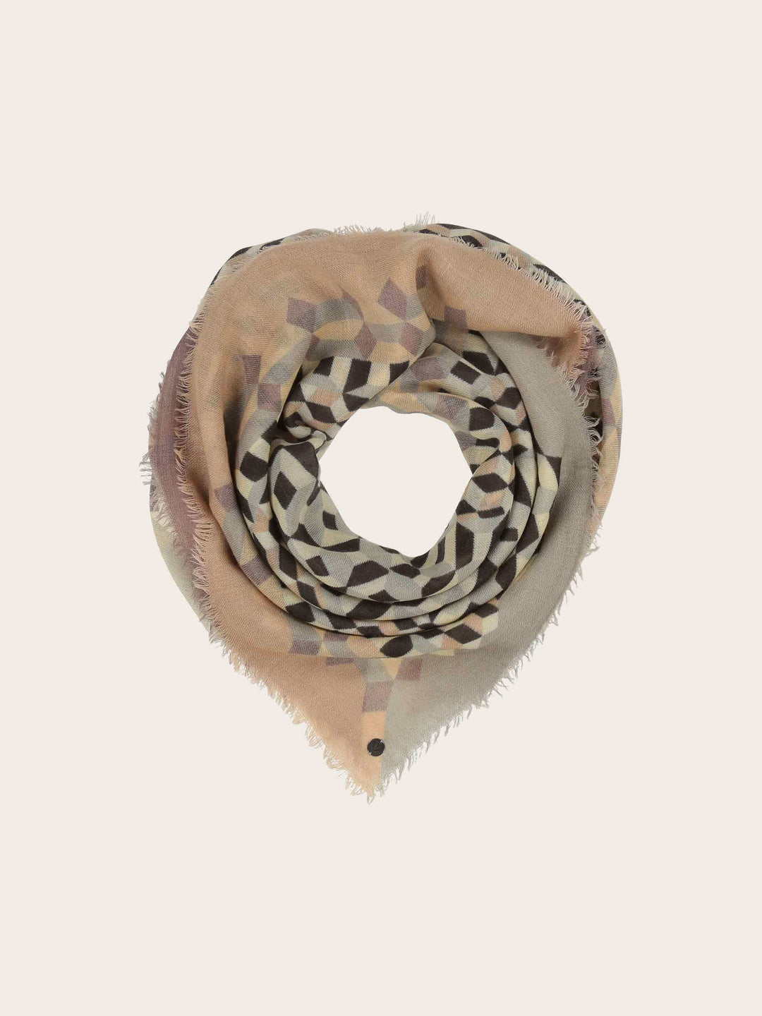 Tuch mit Muster-Mix aus reiner Wolle